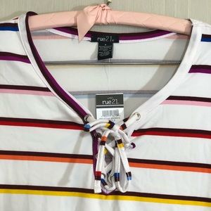 Rue21 Tops - ๐Rainbow striped shirt Rue21 Tops - ๐Rainbow striped shirt